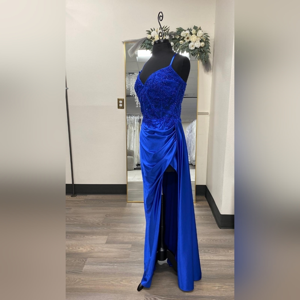 Fitted Royal Blue Evening Gown